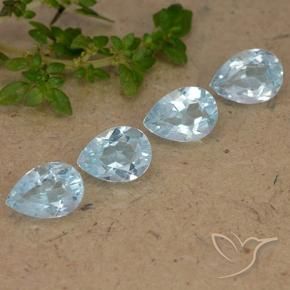 Pedras preciosas de Topázio Céu azul natural de 3.62 ct, Formato de pêra, VVS-VS
