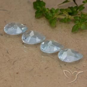 Pedras preciosas de Topázio Céu azul natural de 3.62 ct, Formato de pêra, VVS-VS