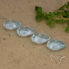 Pedras preciosas de Topázio Céu azul natural de 3.58 ct, Formato de pêra, VVS-VS