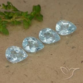 Pedras preciosas de Topázio Céu azul natural de 3.53 ct, Formato de pêra, VVS-VS
