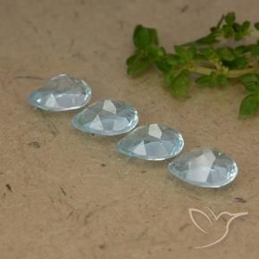 Pedras preciosas de Topázio Céu azul natural de 3.53 ct, Formato de pêra, VVS-VS