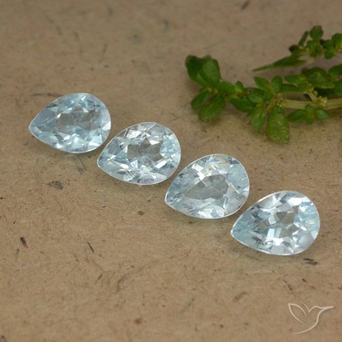 3.60ctw Natural Céu azul Topázio, Formato de pêra, VVS-VS
