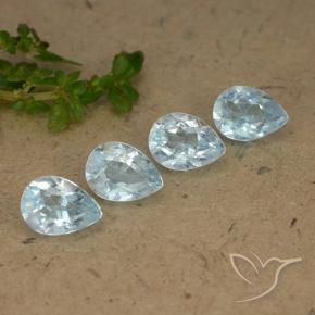 Pedras preciosas de Topázio Céu azul natural de 3.60 ct, Formato de pêra, VVS-VS