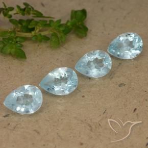Pedras preciosas de Topázio Céu azul natural de 3.59 ct, Formato de pêra, VVS-VS