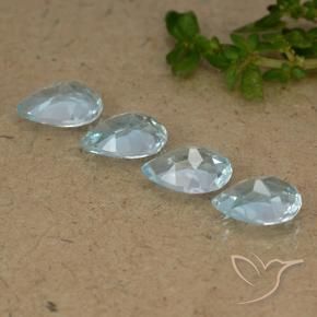 Pedras preciosas de Topázio Céu azul natural de 3.41 ct, Formato de pêra, VVS-VS