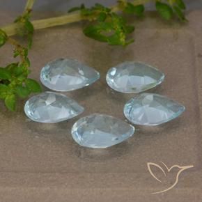Pedras preciosas de Topázio Céu azul natural de 4.28 ct, Formato de pêra, VVS-VS