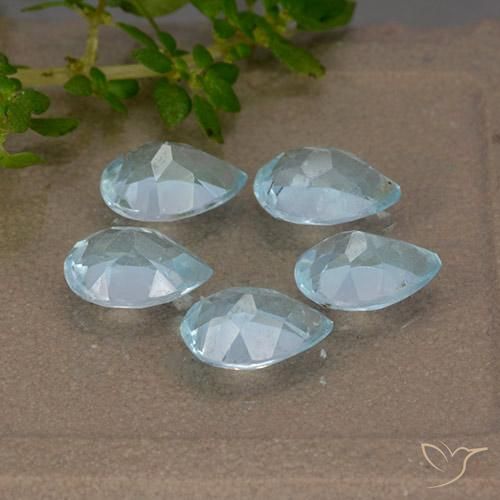 Pedras preciosas de Topázio Céu azul natural de 4.19 ct, Formato de pêra, VVS-VS