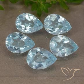 Pedras preciosas de Topázio Céu azul natural de 3.92 ct, Formato de pêra, VVS-VS
