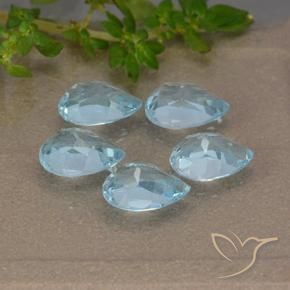 Pedras preciosas de Topázio Céu azul natural de 4.33 ct, Formato de pêra, VVS-VS