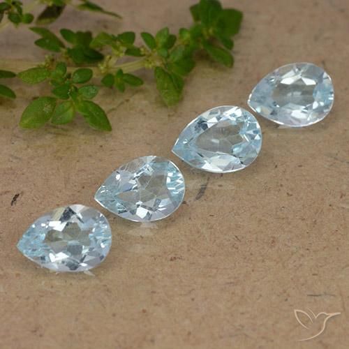 Pedras preciosas de Topázio Céu azul natural de 3.18 ct, Formato de pêra, VVS-VS