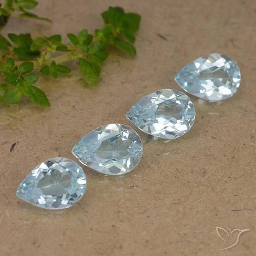 Pedras preciosas de Topázio Céu azul natural de 3.32 ct, Formato de pêra, VVS-VS