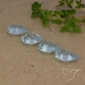 Pedras preciosas de Topázio Céu azul natural de 3.52 ct, Formato de pêra, VVS-VS