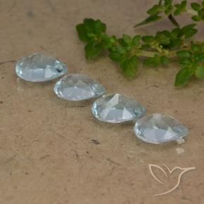 Pedras preciosas de Topázio Céu azul natural de 3.39 ct, Formato de pêra, VVS-VS