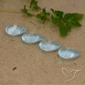 Pedras preciosas de Topázio Céu azul natural de 3.19 ct, Formato de pêra, VVS-VS