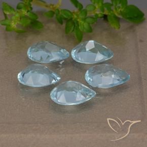Pedras preciosas de Topázio Céu azul natural de 4.12 ct, Formato de pêra, VVS-VS