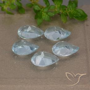 Pedras preciosas de Topázio Céu azul natural de 4.26 ct, Formato de pêra, VVS-VS