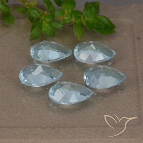 Pedras preciosas de Topázio Céu azul natural de 4.05 ct, Formato de pêra, VVS-VS