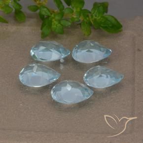 Pedras preciosas de Topázio Céu azul natural de 4.06 ct, Formato de pêra, VVS-VS