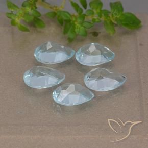 Pedras preciosas de Topázio Céu azul natural de 4.36 ct, Formato de pêra, VVS-VS