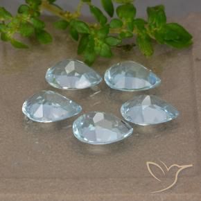 Pedras preciosas de Topázio Céu azul natural de 3.99 ct, Formato de pêra, VVS-VS