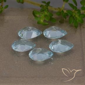 Pedras preciosas de Topázio Céu azul natural de 3.75 ct, Formato de pêra, VVS-VS