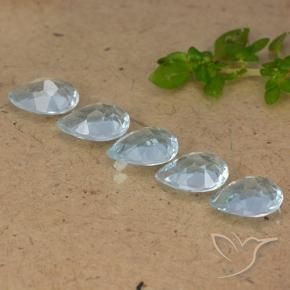 Pedras preciosas de Topázio Céu azul natural de 4.24 ct, Formato de pêra, VVS-VS