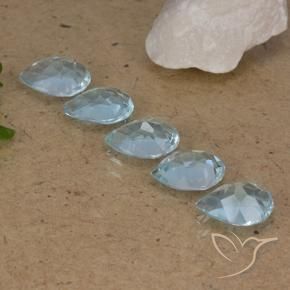 Pedras preciosas de Topázio Céu azul natural de 3.87 ct, Formato de pêra, VVS-VS