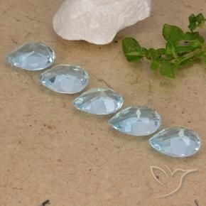 Pedras preciosas de Topázio Céu azul natural de 4.16 ct, Formato de pêra, VVS-VS