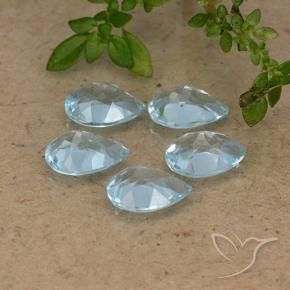 Pedras preciosas de Topázio Céu azul natural de 3.97 ct, Formato de pêra, VVS-VS