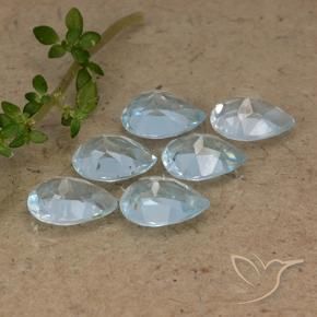 Pedras preciosas de Topázio Céu azul natural de 5.02 ct, Formato de pêra, VVS-VS