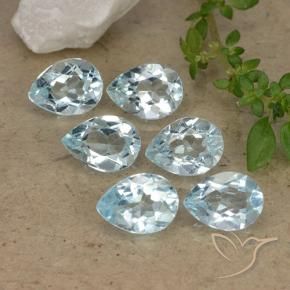 Pedras preciosas de Topázio Céu azul natural de 4.88 ct, Formato de pêra, VVS-VS