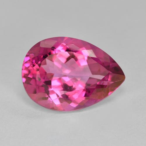 Topázio Rosa quente Natural 6.76ct, Formato de pêra, VVS-VS