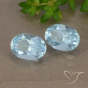 Pedras preciosas de Topázio Céu azul natural de 2.04 ct, oval, VVS-VS
