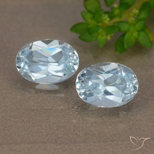 2.11ctw Natural Céu azul Topázio, oval, VVS-VS