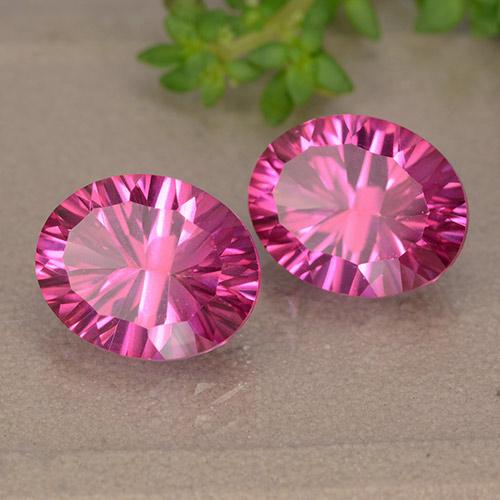Pedras preciosas de topázio rosa natural de 6,02 ct, corte oval, VS