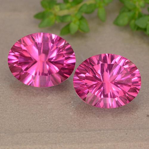 Pedras preciosas de topázio rosa natural de 6,13 ct, corte oval, VS