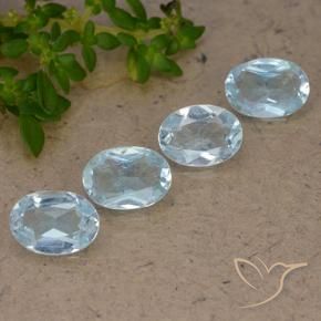 Pedras preciosas de Topázio Céu azul natural de 3.43 ct, oval, VVS-VS