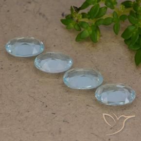 Pedras preciosas de Topázio Céu azul natural de 3.43 ct, oval, VVS-VS