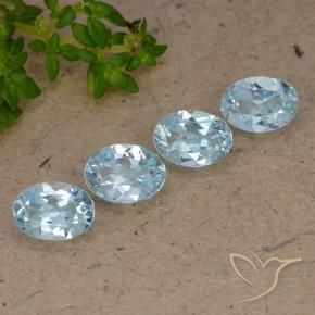 Pedras preciosas de Topázio Céu azul natural de 3.51 ct, oval, VVS-VS