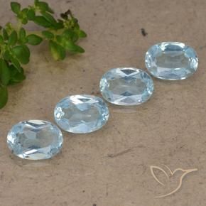 Pedras preciosas de Topázio Céu azul natural de 3.62 ct, oval, VVS-VS