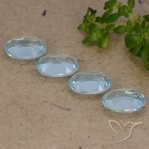 Pedras preciosas de Topázio Céu azul natural de 3.62 ct, oval, VVS-VS