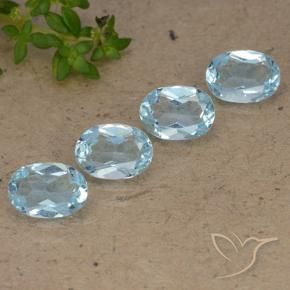 Pedras preciosas de Topázio Céu azul natural de 3.61 ct, oval, VVS-VS