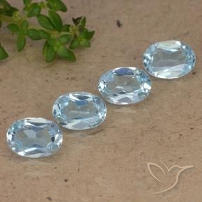 Pedras preciosas de Topázio Céu azul natural de 3.66 ct, oval, VVS-VS