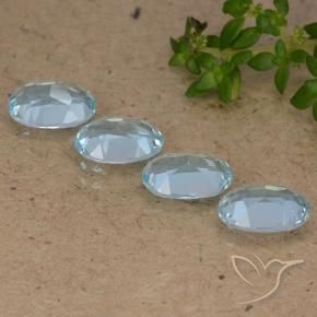 Pedras preciosas de Topázio Céu azul natural de 3.66 ct, oval, VVS-VS