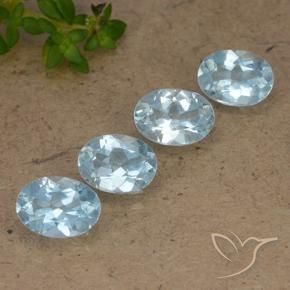 Pedras preciosas de Topázio Céu azul natural de 3.64 ct, oval, VVS-VS