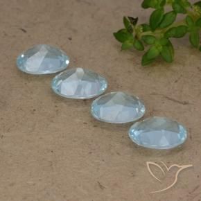 Pedras preciosas de Topázio Céu azul natural de 3.64 ct, oval, VVS-VS