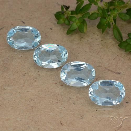 3.52ctw Natural Céu azul Topázio, oval, VVS-VS