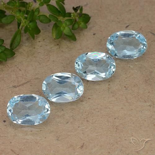 Pedras preciosas de Topázio Céu azul natural de 3.52 ct, oval, VVS-VS