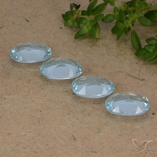 Pedras preciosas de Topázio Céu azul natural de 3.52 ct, oval, VVS-VS