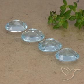 Pedras preciosas de Topázio Céu azul natural de 4.14 ct, oval, VVS-VS